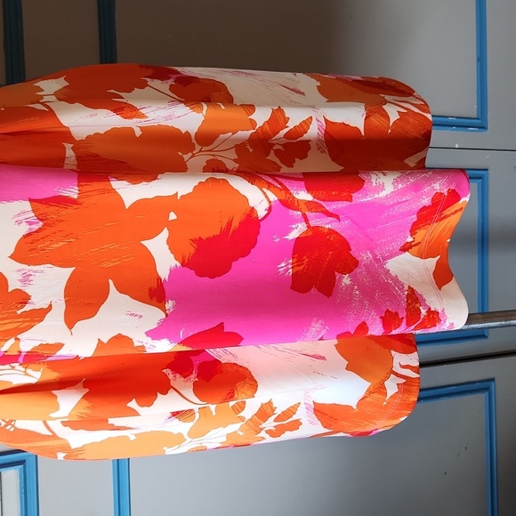 NWT Roz & Ali Pink and Orangs Floral Sleeveless Dress - Picture 5 of 14